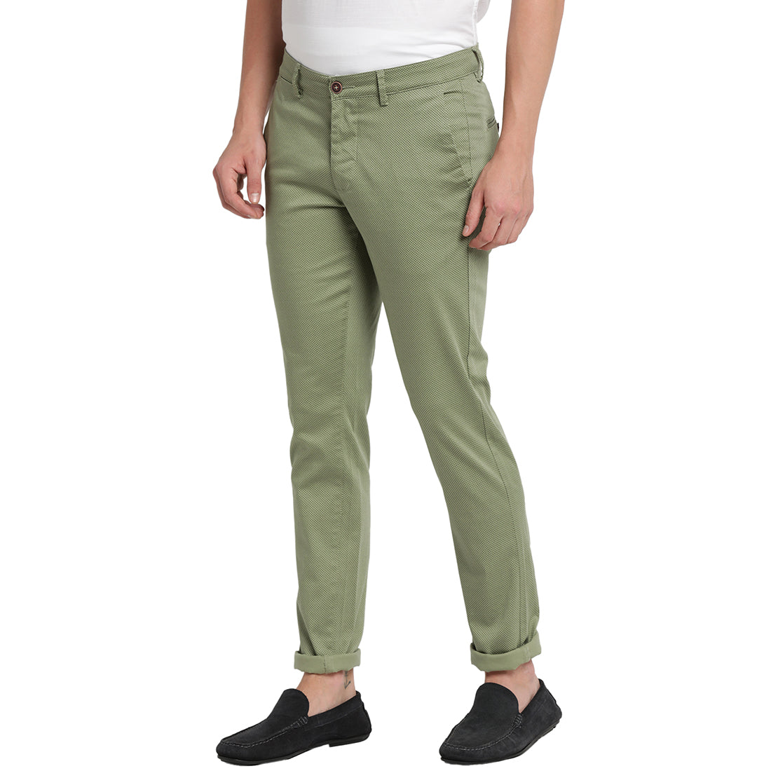 Buy Olive Trousers & Pants for Men by Gabardine Online | Ajio.com